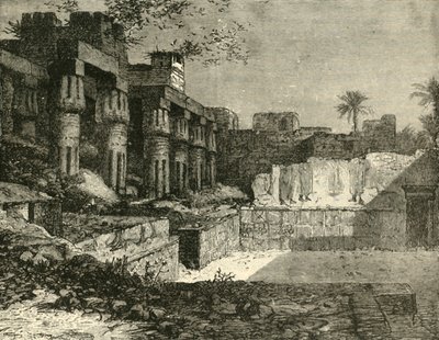 1890 में लक्सर में मंदिर। द्वारा अज्ञात