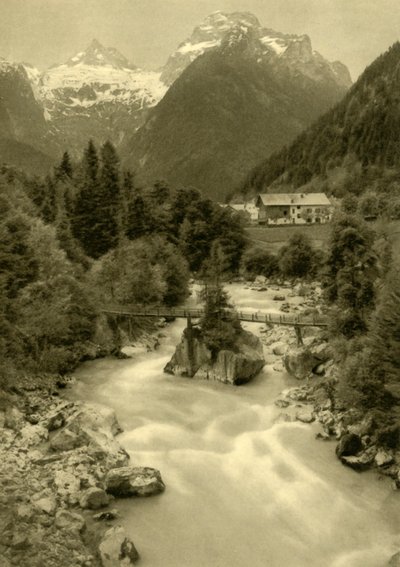 द टेफेल्सस्टेग डेविल्स ब्रिज, लोफर, ऑस्ट्रिया, c1935। द्वारा अज्ञात