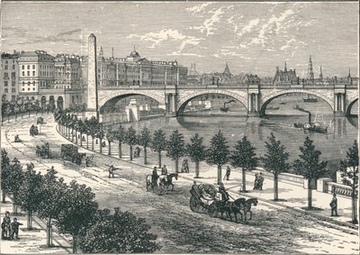 टेम्स तटबंध, क्लियोपेट्रा सुई, 1896 दिखा रहा है द्वारा अज्ञात