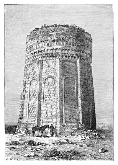 मीनारंदन का टॉवर, फारस ईरान, 1895 द्वारा अज्ञात