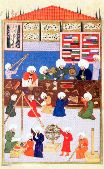 गलता, इस्तांबुल, 1581 में अपनी वेधशाला में तुर्की खगोलशास्त्री तकीउद्दीन द्वारा Unbekannt