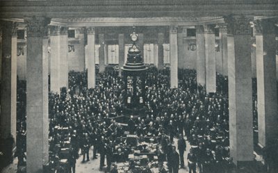 लॉयड्स में अंडरराइटिंग रूम, 1936 के केंद्र में रोस्ट्रम के साथ द्वारा अज्ञात