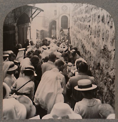 एंटोनियो के टॉवर से वाया डोलोरोसा चर्च ऑफ द होली सेपुलचर, c1900 तक द्वारा अज्ञात