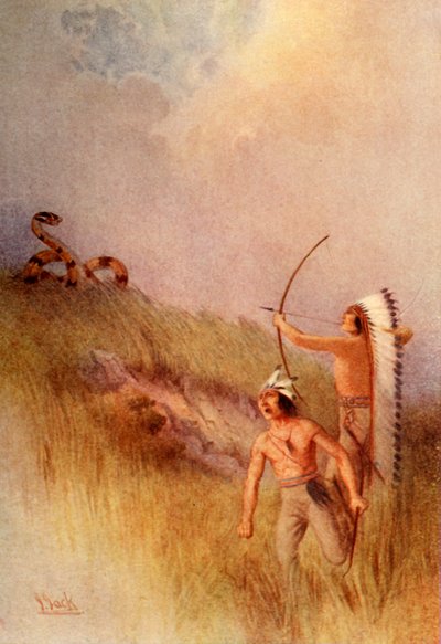 द वॉर-चीफ ने मॉन्स्टर रैटलस्नेक को मार डाला, 1914। द्वारा अज्ञात
