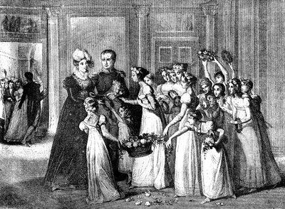 27 मार्च 1810-188284 को फ्रांस के कॉम्पियागने में मैरी-लुईस का आगमन द्वारा अज्ञात