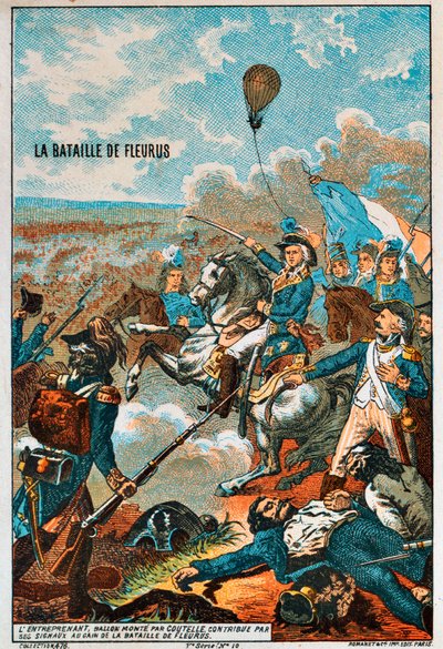 1794 1890 के फ्लूरस की लड़ाई में, Coutelle द्वारा फुलाया गया गुब्बारा एंट्रेप्रेनेन्ट द्वारा अज्ञात