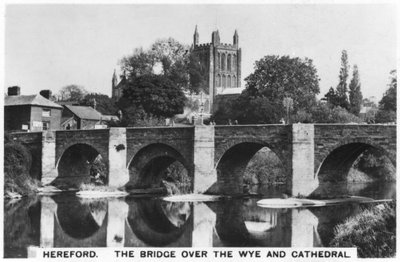 Wye और गिरजाघर, Hereford, 1936 का पुल द्वारा अज्ञात