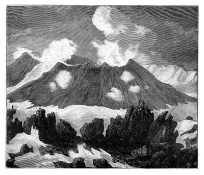 ज्वालामुखी हेक्ला, आइसलैंड का गड्ढा, c1890 द्वारा अज्ञात