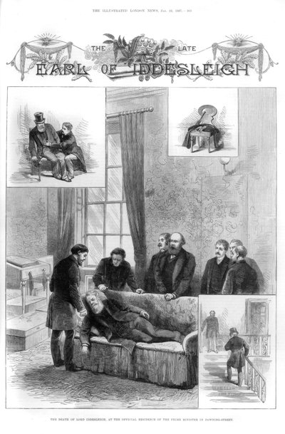 1887 में लंदन के डाउनिंग स्ट्रीट में लॉर्ड आइडेसले की मृत्यु द्वारा अज्ञात