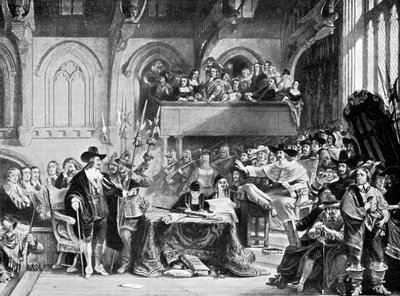 जनवरी, 1649 c1905 में वेस्टमिंस्टर हॉल में चार्ल्स I का प्रसिद्ध परीक्षण द्वारा अज्ञात