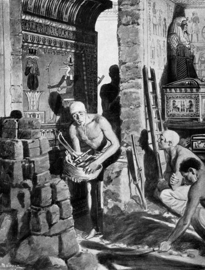 अंतिम आंतरिक सजावट और तुतनखामुन कब्र, मिस्र, 1325 ईसा पूर्व 1933-1934 की सीलिंग द्वारा अज्ञात