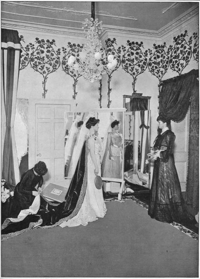 एक ड्रेसमेकर, लंदन का परिष्करण स्पर्श, c1901 1901 द्वारा अज्ञात