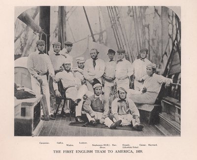 अमेरिका का दौरा करने वाली पहली अंग्रेजी क्रिकेट टीम, 1859 1912 द्वारा अज्ञात