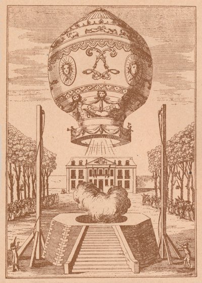 पहला गुब्बारा चढ़ाई, c1785 1919 द्वारा अज्ञात