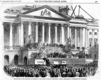वाशिंगटन, 1857 के राष्ट्रपति के रूप में जेम्स बुकानन का उद्घाटन द्वारा अज्ञात