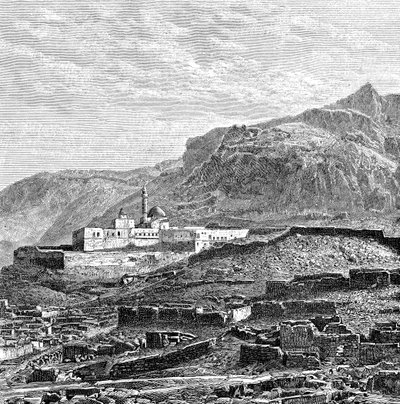 मस्जिद और बायज़िद डोगुबायज़ित, तुर्की की खंडहर तिमाही, 1895 द्वारा अज्ञात