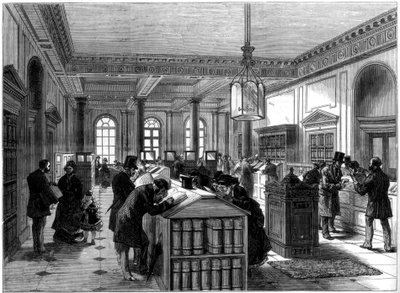 विल्स कार्यालय की नई रजिस्ट्री, समरसेट हाउस, लंदन, 1875 द्वारा अज्ञात