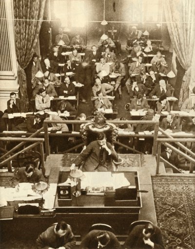 डेल आइरन, या चैम्बर ऑफ डेप्युटी, डबलिन, आयरलैंड, 9 सितंबर 1922, 1935 का उद्घाटन। द्वारा अज्ञात