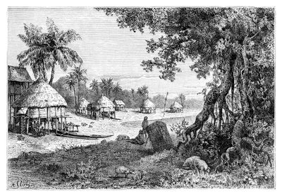 सवाई गांव, कार-निकोबार, निकोबार द्वीप समूह, भारत, 1895 द्वारा अज्ञात