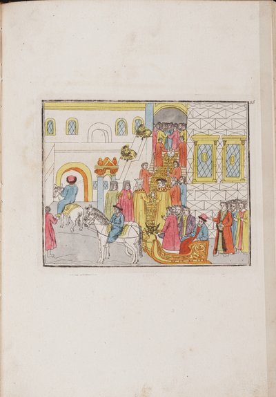 ज़ार मिखाइल फोडोरोविच और येवदोकिया लुक्यानोवना का विवाह समारोह, 1810 द्वारा अज्ञात
