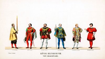 शेक्सपियर के नाटक, हेनरी VIII, 19 वीं सदी के लिए रंगमंच की पोशाक के डिजाइन द्वारा अज्ञात