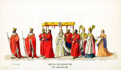 शेक्सपियर के नाटक, हेनरी VIII, 19 वीं सदी के लिए रंगमंच की पोशाक के डिजाइन द्वारा अज्ञात