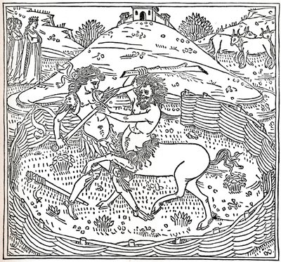 Theseus और सेंटूर प्लूटार्क: समानांतर जीवन, 1491, 1917 द्वारा अज्ञात
