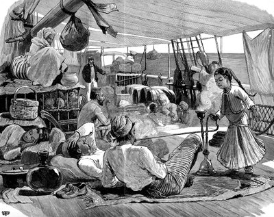 किला, ब्रिंडिसि से बर्मा तक 1886 में तीसरी श्रेणी द्वारा अज्ञात
