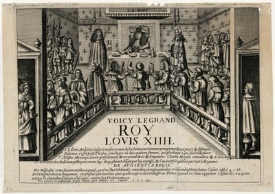 यह अच्छा राजा लुई XIV है। सार्वजनिक दर्शकों को देते हुए राजा, 1668। द्वारा अज्ञात