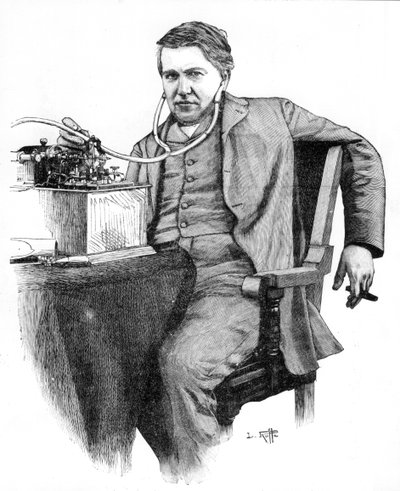 थॉमस अल्वा एडिसन, अमेरिकी आविष्कारक, c1906 द्वारा अज्ञात