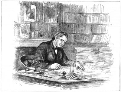 1882 1883 में अपनी मेज पर ब्रिटिश जीवविज्ञानी थॉमस हेनरी हक्सले द्वारा अज्ञात