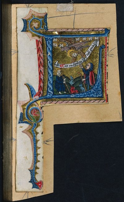 एक मिसल से तीन कटिंग: शुरुआती एल के साथ शेफर्ड्स की घोषणा, सी। 1470-1500। द्वारा अज्ञात