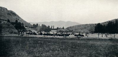 प्राचीन मनेर में थ्रेसिंग कॉर्न, 1911 द्वारा अज्ञात