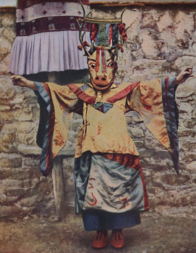 शैतान नृत्य के लिए तिब्बती लामा ने भाग लिया, c1935 द्वारा अज्ञात