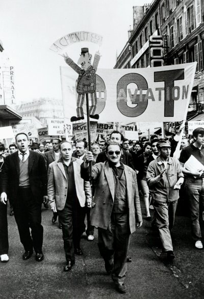 ट्रेड यूनियन मार्च, 1968। द्वारा अज्ञात