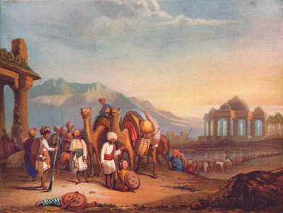 1908 में काटीश्वर के प्राचीन प्रांत में एस्कॉर्ट वाले यात्री द्वारा अज्ञात