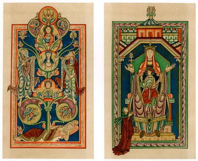 जेसी और वर्जिन और चाइल्ड के पेड़, c1130-1140 द्वारा अज्ञात