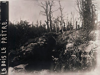 ट्रेंच, बोइस-ले-प्रेट्रे, लोरेन, उत्तरी फ्रांस, c1914-c1918 द्वारा अज्ञात