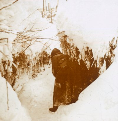 बर्फ में खाइयाँ, Alsace, पूर्वी फ्रांस, c1914-c1918 द्वारा अज्ञात