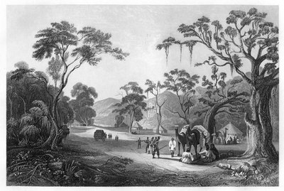 मेरठ, भारत के उत्तर में स्थित Ceree Pass के प्रवेश द्वार पर सैनिकों ने घेरा, c1860 द्वारा अज्ञात