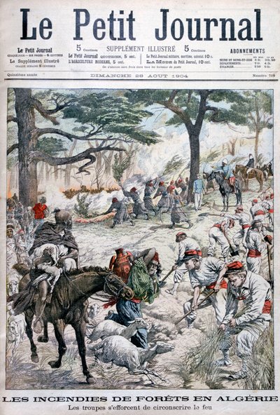वन आग, अल्जीरिया, 1904 को शामिल करने की कोशिश कर रहे सैनिक द्वारा अज्ञात