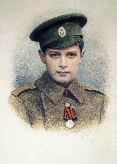 Tsarevich अलेक्सेई रूसी सेना, 1917 के एक लांस-कॉरपोरल के रूप में द्वारा अज्ञात