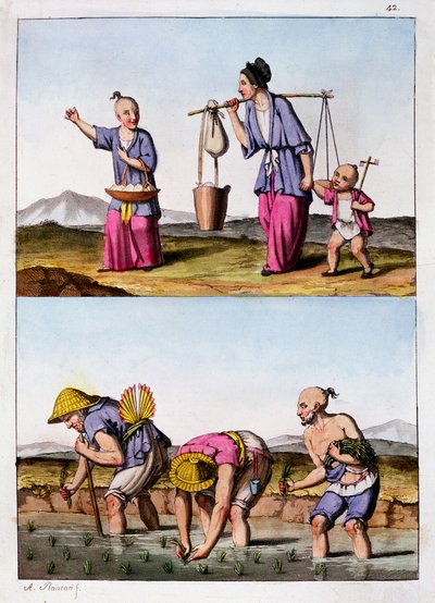 दो चीनी दृश्य, c1830 द्वारा अज्ञात