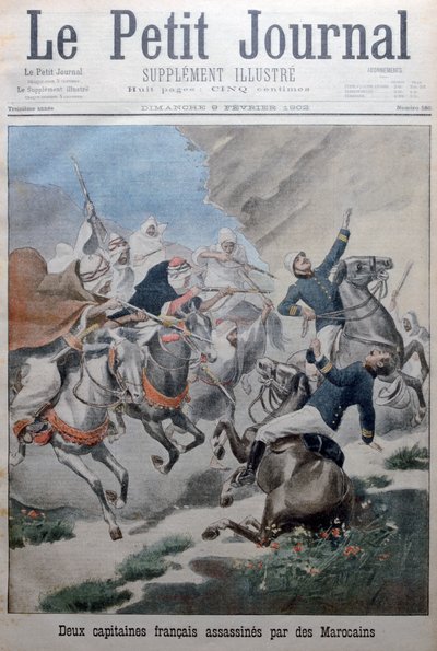 मोरोक्को, मोरक्को द्वारा 1902 में दो फ्रांसीसी सेना कप्तानों पर हमला किया और मार डाला द्वारा अज्ञात