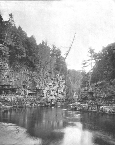 Ausable Chasm, Adirondacks, New York State, USA, c1900 का ऊपरी छोर। द्वारा अज्ञात
