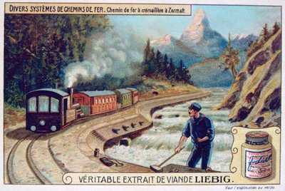 रेलरोड, जर्मेट, स्विट्जरलैंड, c1900 की विभिन्न प्रणालियाँ द्वारा अज्ञात