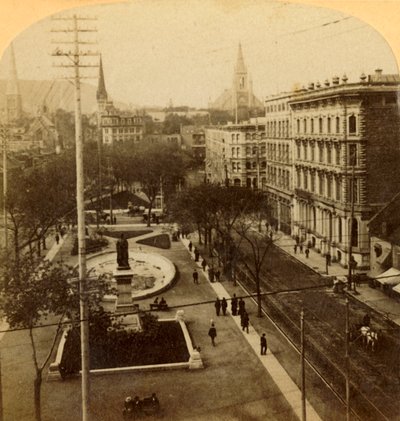 विक्टोरिया स्क्वायर, मॉन्ट्रियल, कनाडा, 1904। द्वारा अज्ञात