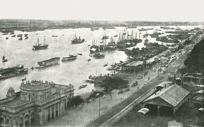 हुगली ब्रिज, कलकत्ता, भारत, 1895 से देखें। द्वारा अज्ञात