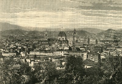 1890 के बेल्वदर से फ्लोरेंस का दृश्य। द्वारा अज्ञात