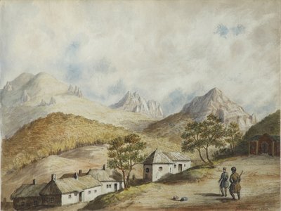 1842 में ज़ेलेज़नोवोडस्क का दृश्य द्वारा अज्ञात